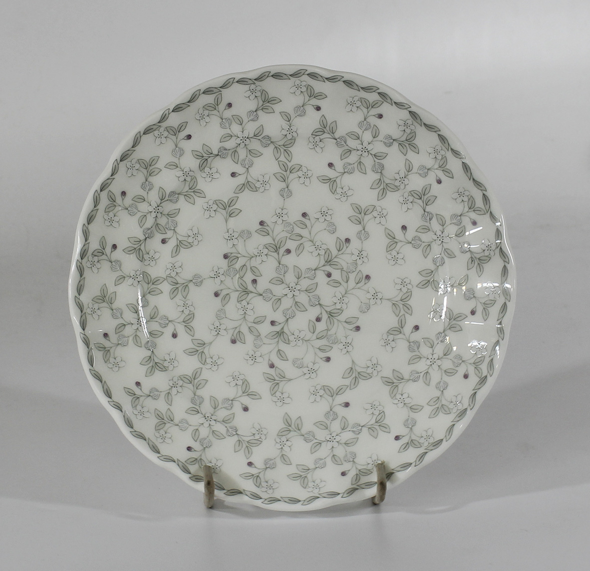 Набор тарелок мелких 18см 6шт, декор Джулия ГРЭЙ, фарфор Hatori (Freydis) - Австрия
