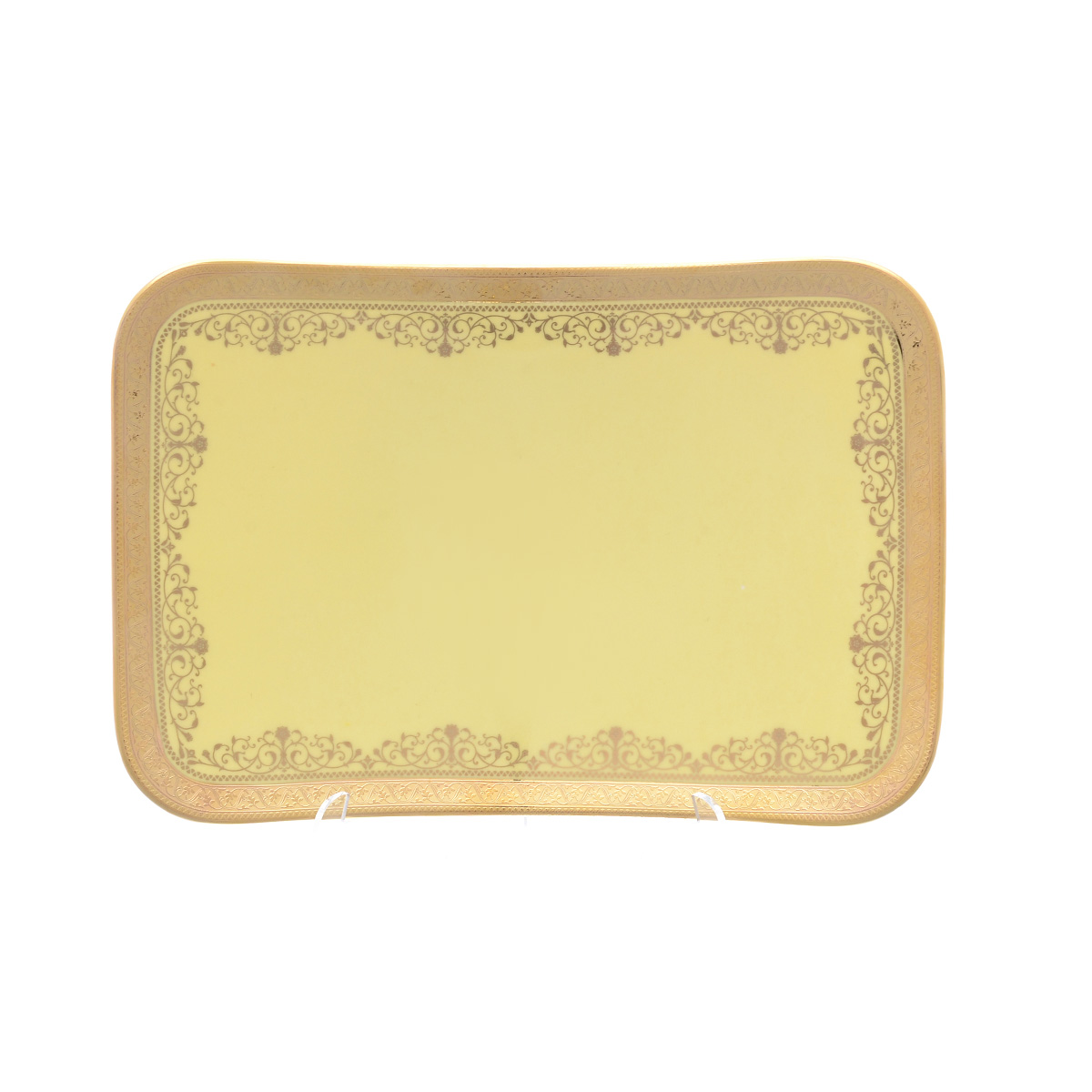 Блюдо Falkenporzellan Maxim Square - Lillet Yellow Gold 25,5 см