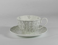 Набор 300мл чашка чайная с блюдцем 1/2, декор Джулия ГРЭЙ, фарфор Hatori (Freydis) - Австрия