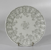 Набор тарелок мелких 19 см 6 шт, декор Джулия ГРЭЙ, фарфор Hatori (Freydis) - Австрия