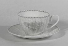 Набор 300мл чашка чайная с блюдцем 1/2, декор Версаль, фарфор Hatori (Freydis) - Австрия
