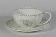 Набор 370мл чашка чайная с блюдцем 1/2, декор Версаль, фарфор Hatori (Freydis) - Австрия