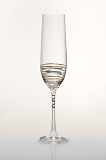Виола бокал для шампанского 190 мл. (2шт) Золотая спираль