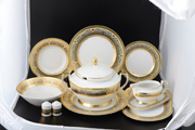 Столовый сервиз на 6 персон 27 предметов Arabesque Seladon Gold