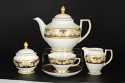 Чайный сервиз Falkenporzellan Belvedere Combi Blue Gold 6 персон 17 предметов