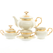 Чайный сервиз Thun Мария Луиза золотая лента Ivory 6 персон 17 предметов код 2000988639689