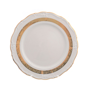 Блюдо круглое Thun Мария Луиза золотая лента Ivory 30см код 2000988642184