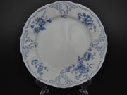 Набор тарелок на 6 персон 25 см Бернадотт Синие розы 24074 Чехия