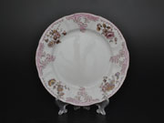 Набор тарелок на 6 персон 19 см Бернадотт Розовый цветок 25058 Чехия
