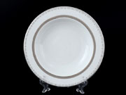 Набор глубоких тарелок на 6 персон 22 см Тхун Опал Платиновая лента 3700 Чехия