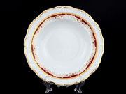 Набор глубоких тарелок на 6 персон 23 см Тхун Мария Луиза Красная лилия 00101 Чехия
