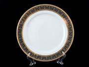Набор тарелок на 6 персон 21 см Тхун Опал Широкий кант платина с золотом 00700 Чехия