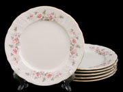 Набор тарелок на 6 персон 25 см Бернадотт Бледная роза Золото 6011 Чехия