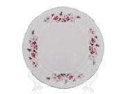 Набор тарелок на 6 персон 21 см Бернадотт Бледная роза Платина 96021 Чехия