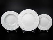 Набор тарелок на 6 персон 18 предметов Бернадотт Недекорированный 0000 Чехия