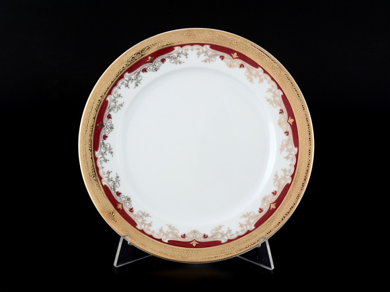 Набор тарелок на 6 персон 19 см Тхун Кристина Красная Лилия 700201 Чехия