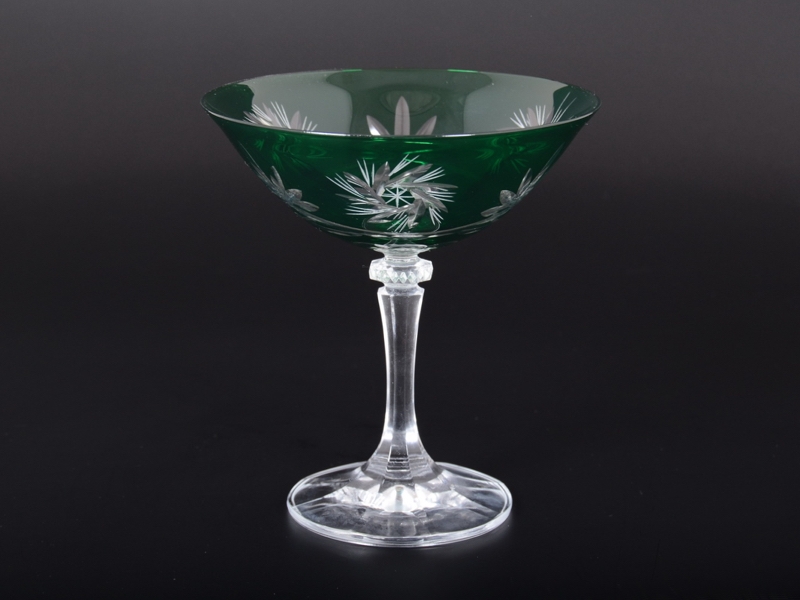 Набор бокалов для мартини 200 мл Зеленый хрусталь (6 шт) артикул G30435